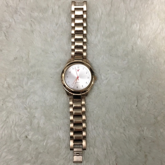 American Eagle Pearly Face Gold Watch - Picture 2 of 4